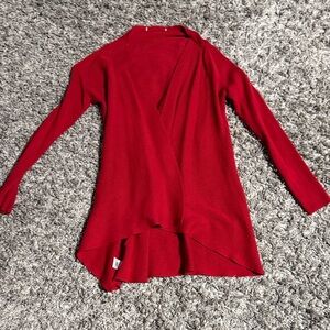 Elegant Red Women's Cardigan